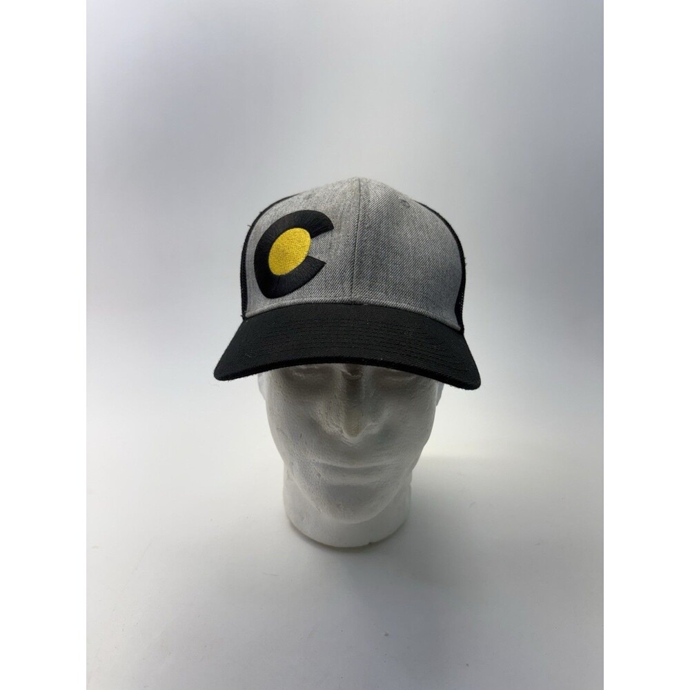 Colorado C Logo Gray Black Mesh Trucker Hat Adjustable Cap